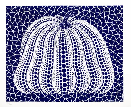 リトグラフ Kusama - Pumpkin (Dark Blue)