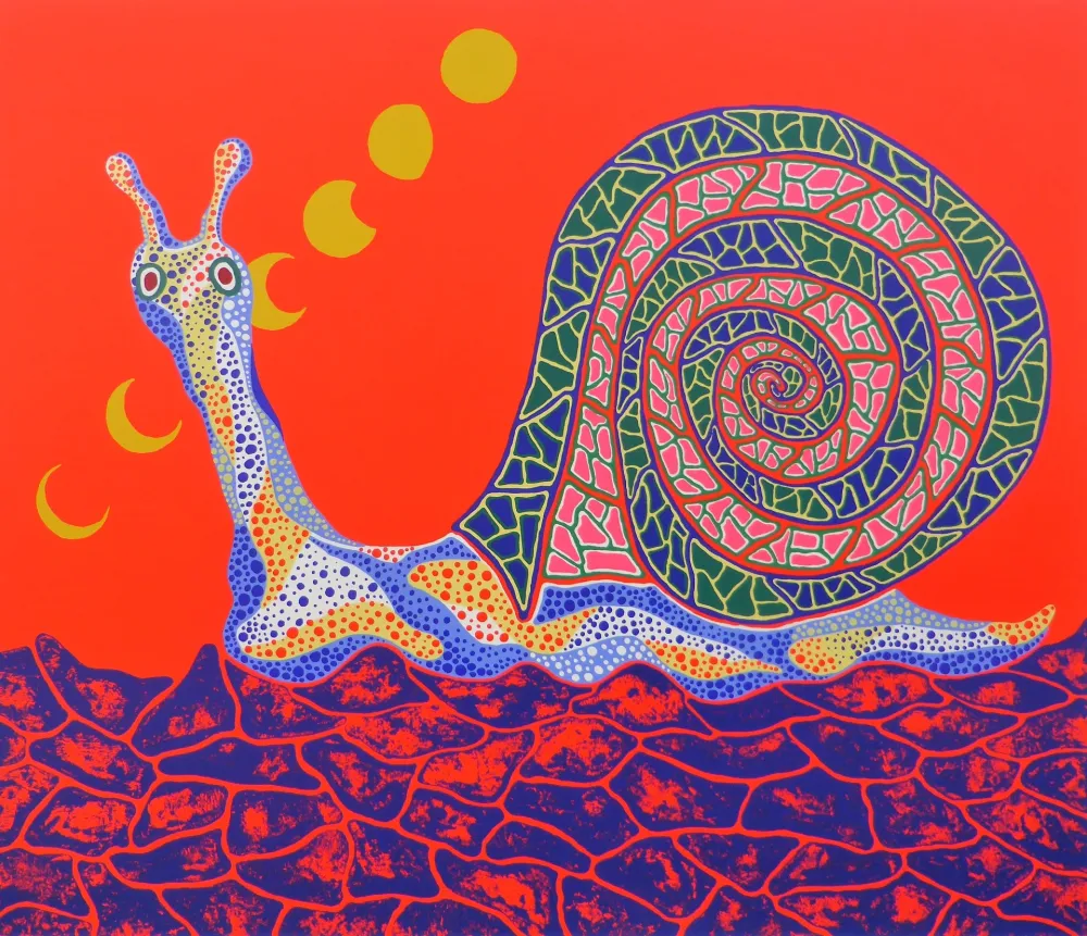 シルクスクリーン Kusama - Snail