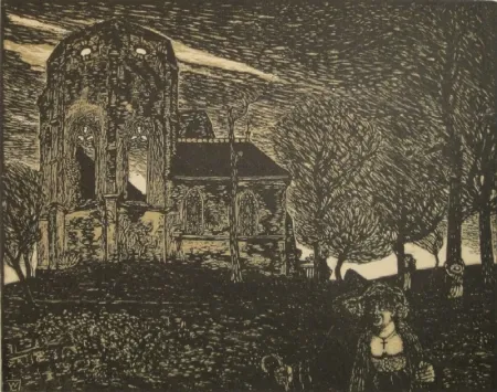 木版 Laage - Frühlingssturm