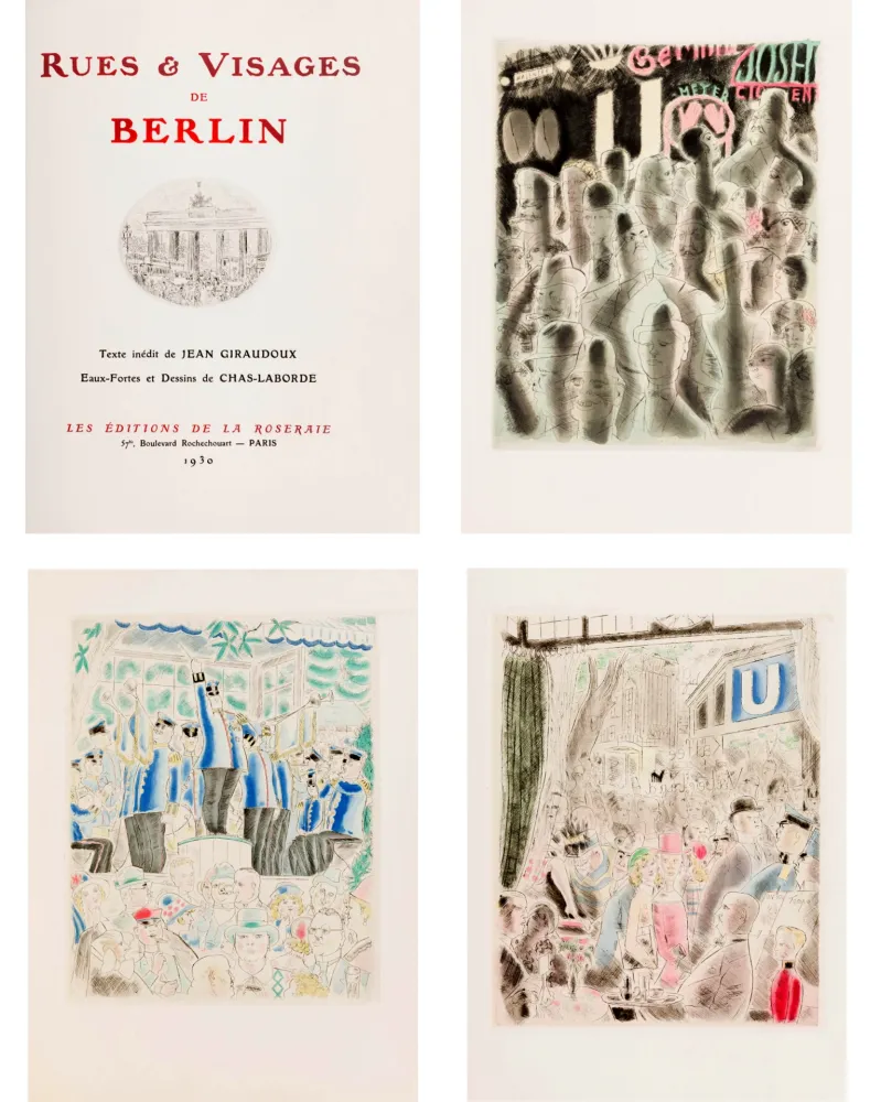 挿絵入り本 Laborde - RUES ET VISAGES DE BERLIN. Ex avec suite (36 gravures) (1930)