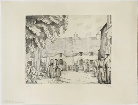 エッチング Laboureur - La Sortie de la Grand'messe