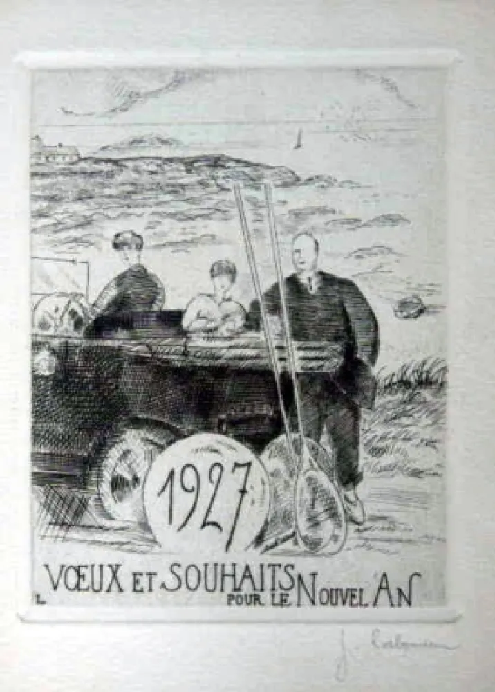 エッチング Laboureur - Le chemin cotier