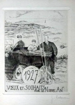 エッチング Laboureur - Le chemin cotier