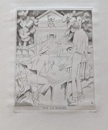 エッチング Laboureur - Sur la Marne