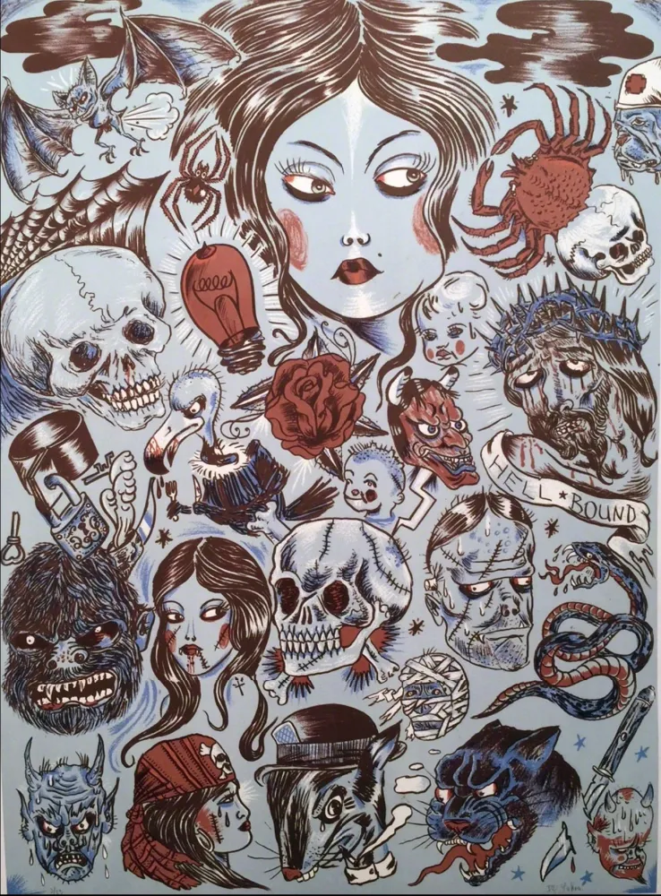 リトグラフ Lakra (Dr.) - Untitled Blue