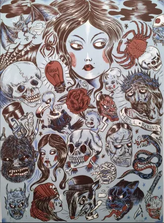 リトグラフ Lakra (Dr.) - Untitled Blue