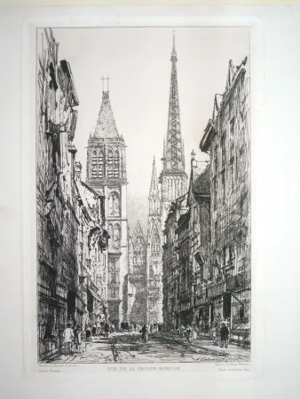 彫版 Lalanne - Rue de la Grosse Horloge