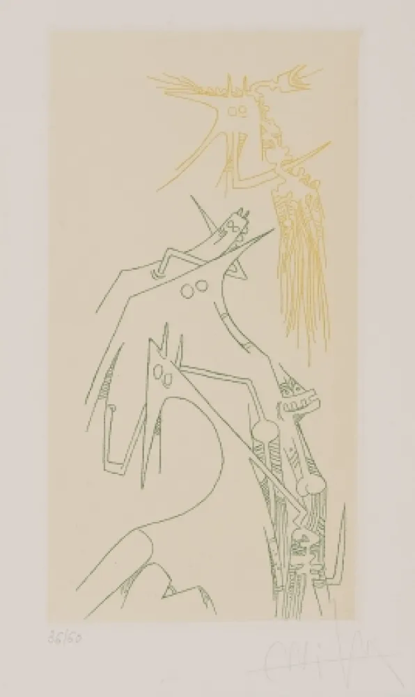 彫版 Lam - Composición Surrealista