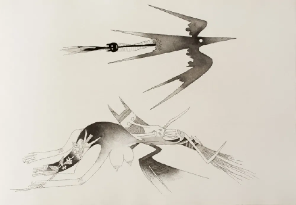 挿絵入り本 Lam - Contre une maison sèche (8 gravures)