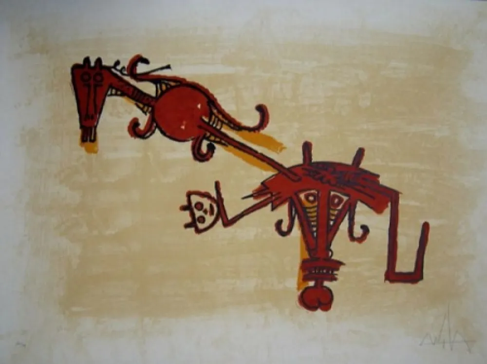 リトグラフ Lam - EL ÚLTIMO VIAJE DEL BUQUE FANTASMA