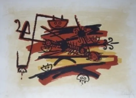 リトグラフ Lam - El ultimo viaje del buque fantasma