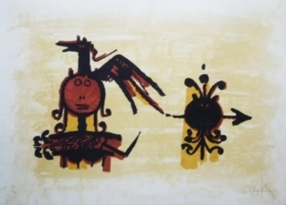 リトグラフ Lam - El ultimo viaje del buque fantasma