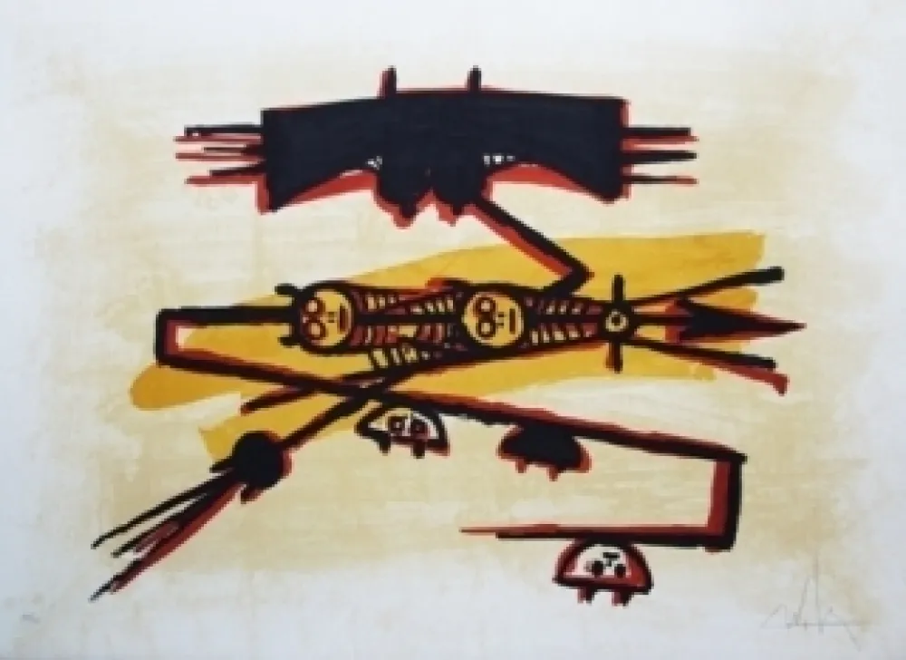 リトグラフ Lam - El ultimo viaje del buque fantasma