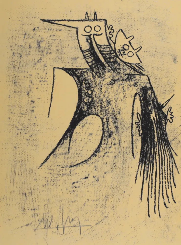 リトグラフ Lam - Figures, 1979 - Hand-signed