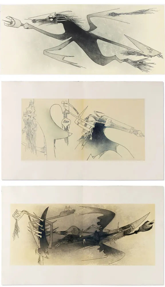 挿絵入り本 Lam - Ghérasim Luca : APOSTROPH’ APOCALYPSE. 14 eaux-fortes de Wifredo Lam (1967).