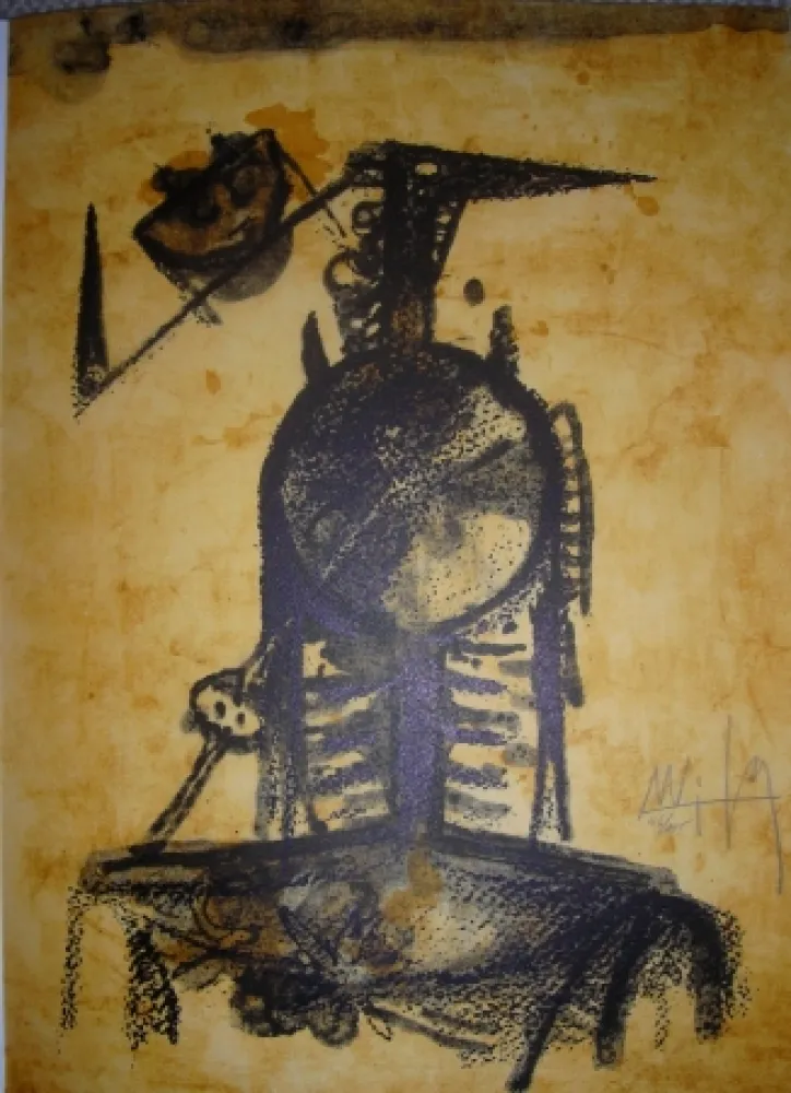 リトグラフ Lam - Jean Cassou: vingt-deux poèms