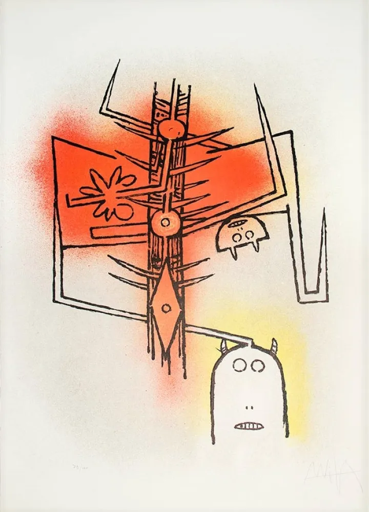 リトグラフ Lam - Le feu vert