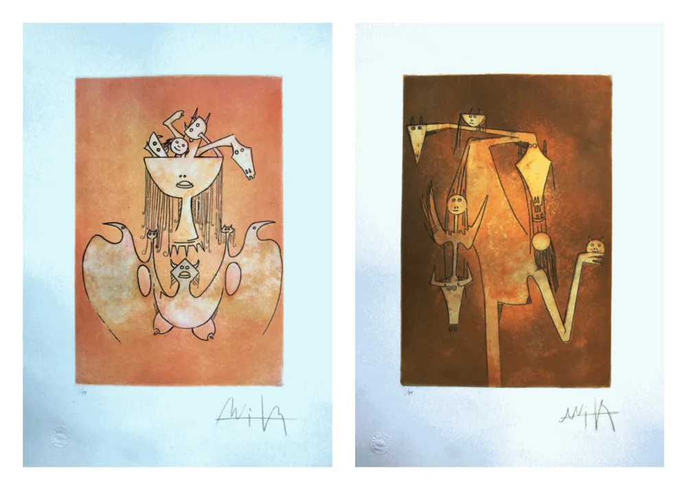 エッチングと　アクチアント Lam - Le monde magique; La sensualitè de la femme