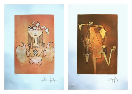 エッチングと　アクチアント Lam - Le monde magique; La sensualitè de la femme