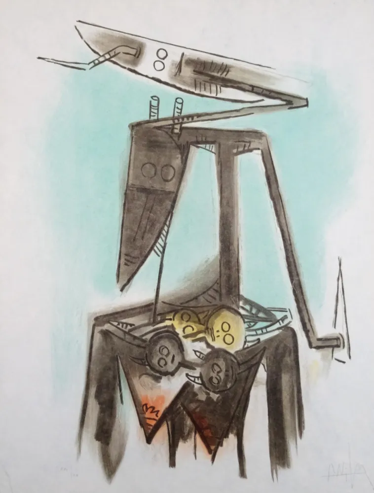 リトグラフ Lam - Le regard vertical 2