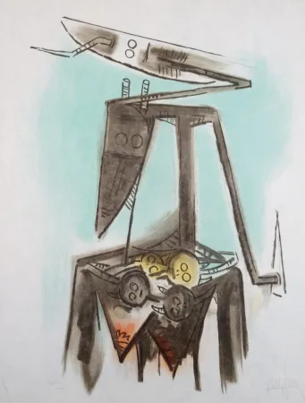 リトグラフ Lam - Le regard vertical 2