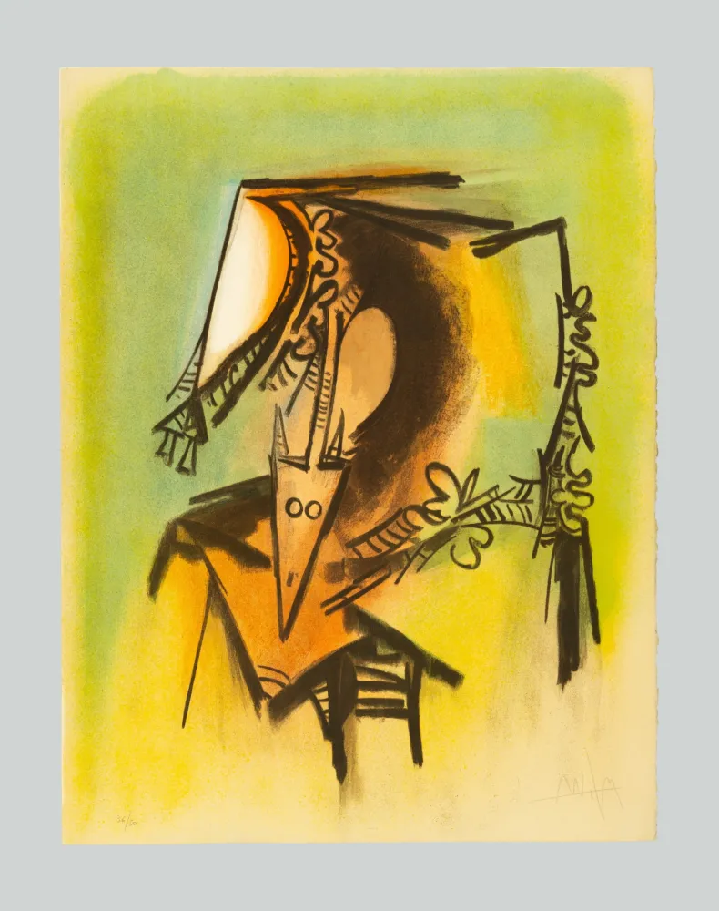 リトグラフ Lam - Les loa Petro enfantent dans la danse