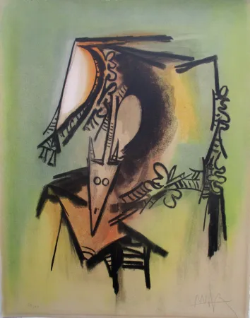 リトグラフ Lam - Les loa petro enfantent dans la danse