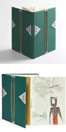 挿絵入り本 Lam - René Char. LE REMPART DE BRINDILLES. 1 des 15 aquarellés par Wilfredo Lam (L. Broder 1953).