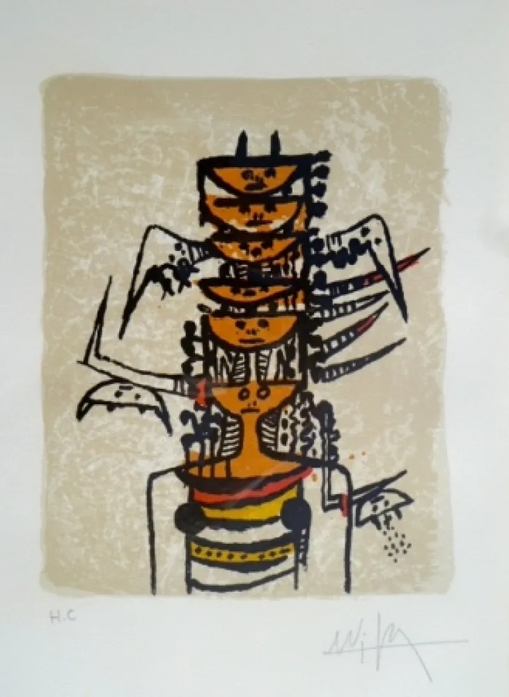 リトグラフ Lam - Sin Título