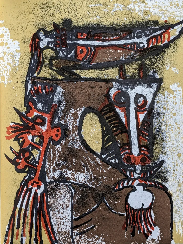 リトグラフ Lam - Surrealist Composition, 1979 - Lithograph for XX siecle