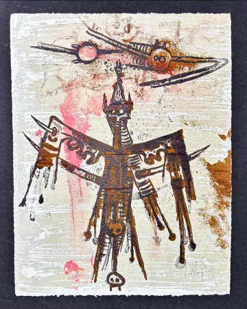 リトグラフ Lam - Wifredo Lam (1902-1982) - Untitled - Color lithograph - 1970