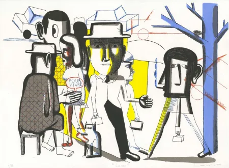 リトグラフ Lambé - La Rue