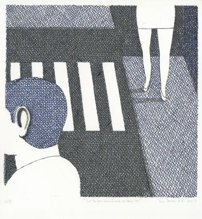 リトグラフ Lambé - Le talon murmure à l'oreille