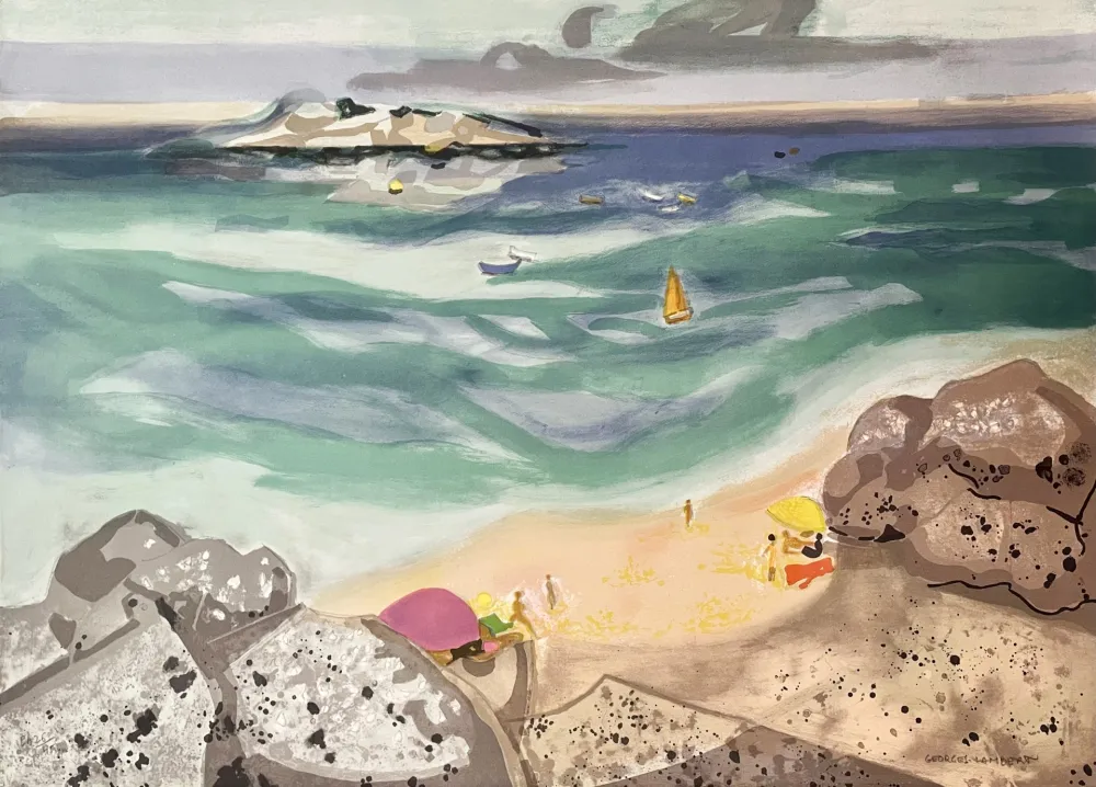 リトグラフ Lambert - Au Bord de l'Océan