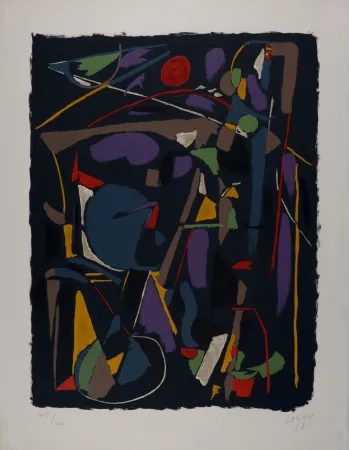 リトグラフ Lanskoy - Composition, 1968 - Hand-signed