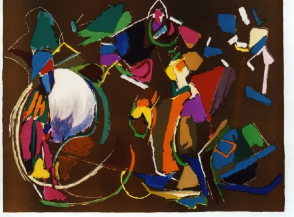 リトグラフ Lanskoy - Composition brune 6