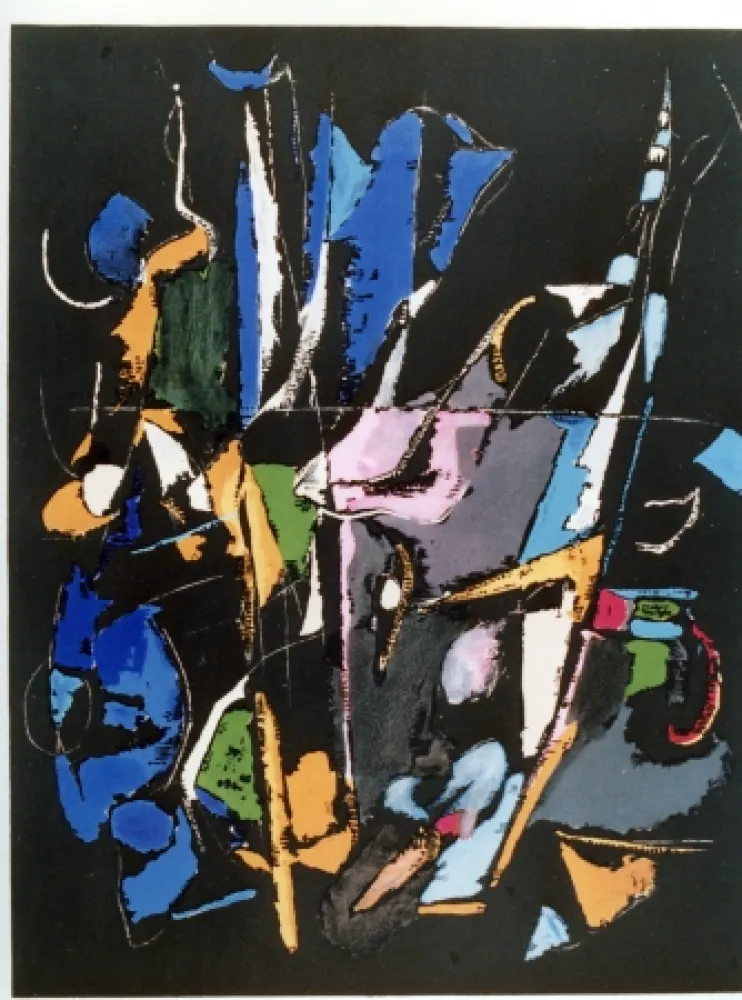 リトグラフ Lanskoy - Composition noir  2