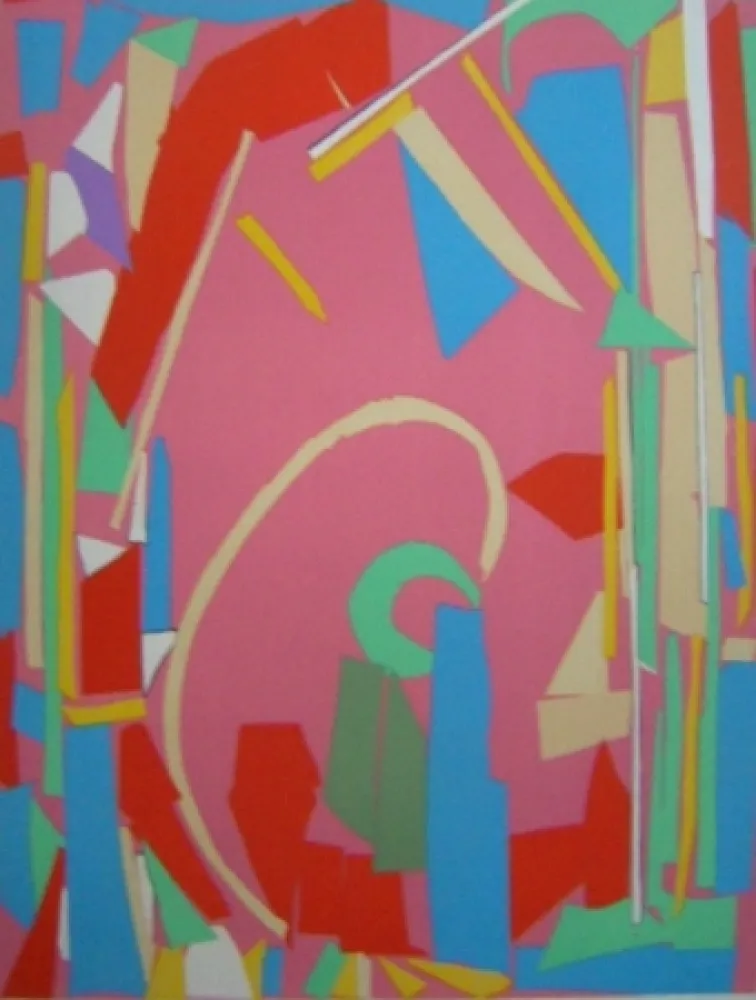 リトグラフ Lanskoy - Composition rose  H II