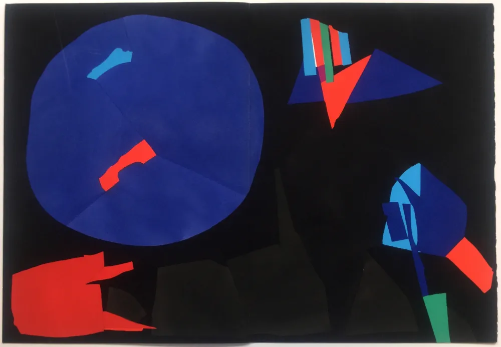 ステンシル Lanskoy - CORTÈGE. Pochoir original (1959)