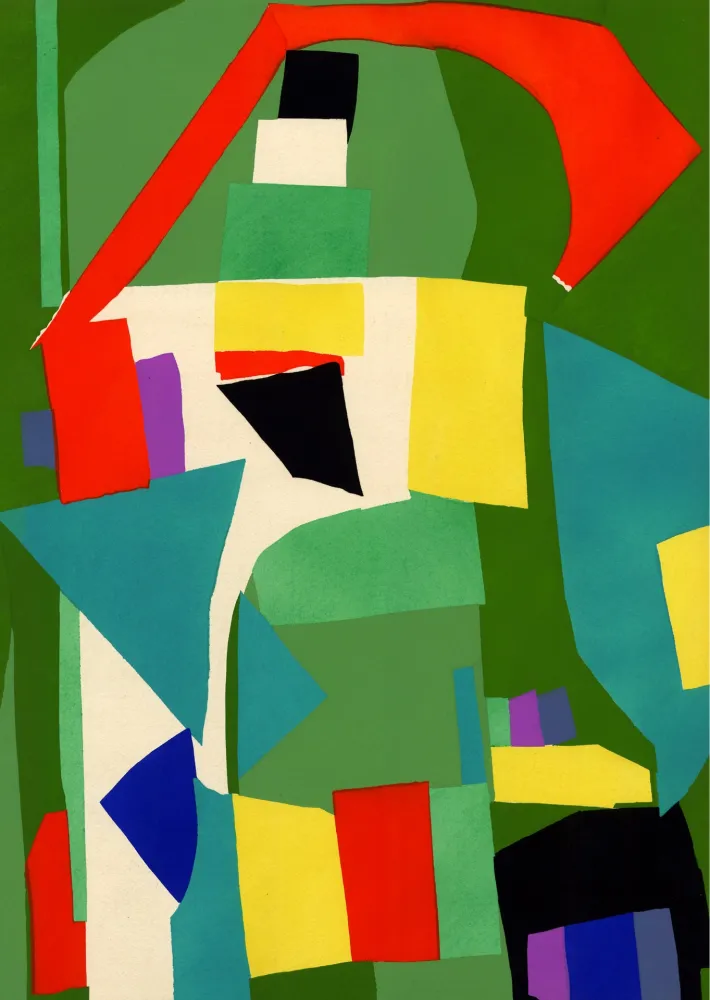 ステンシル Lanskoy - CORTÈGE. Pochoir original n° 18 (1959)