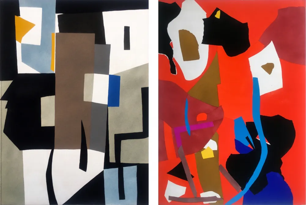 ステンシル Lanskoy - CORTÈGE. Pochoirs originaux n° 14 et 15 (1959)