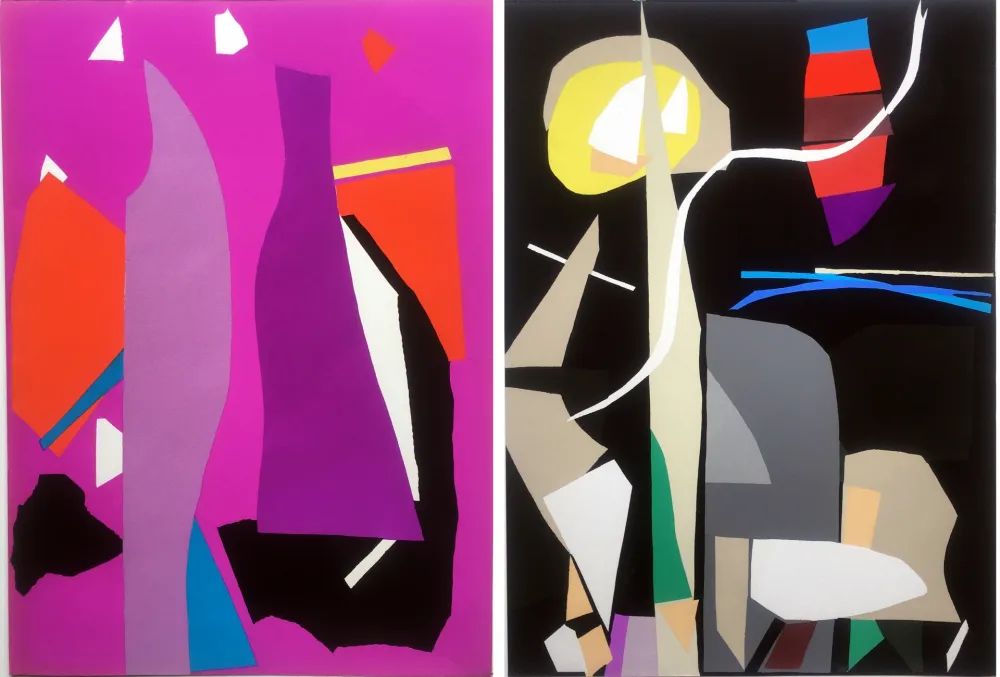 ステンシル Lanskoy - CORTÈGE. Pochoirs originaux n° 5 et n° 6 (1959)