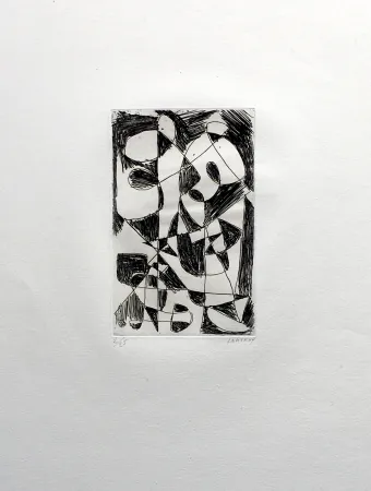 彫版 Lanskoy - DÉDALE. Gravure pour l'affiche de Pierre Lecuire (1960)