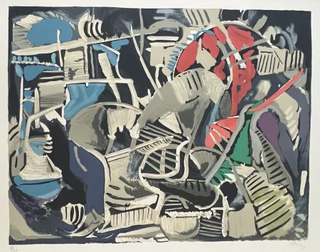 リトグラフ Lanskoy - Lithographie Composition abstraite, 1976