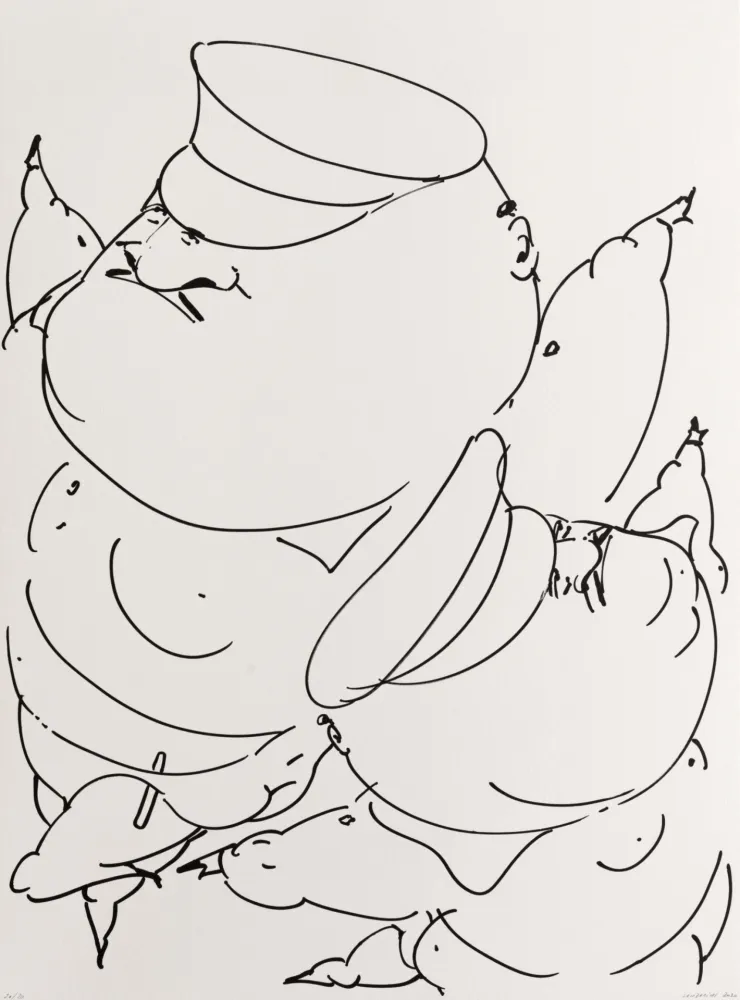 リトグラフ Lanzarini  - Demostración de autoridad