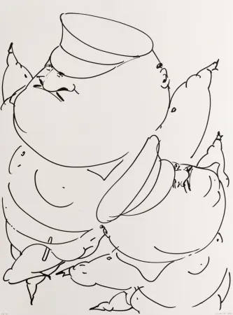 リトグラフ Lanzarini  - Demostración de autoridad