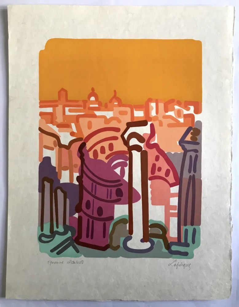 リトグラフ Lapicque - Le Colisée