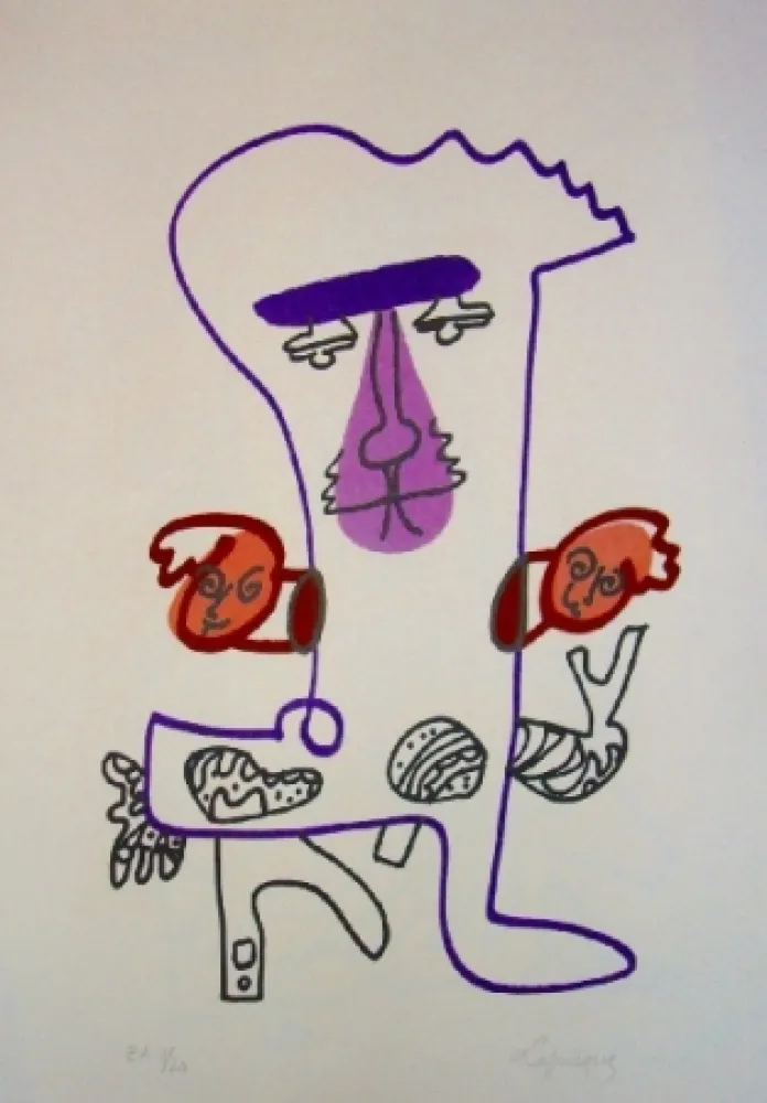 リトグラフ Lapicque - Partage de midi