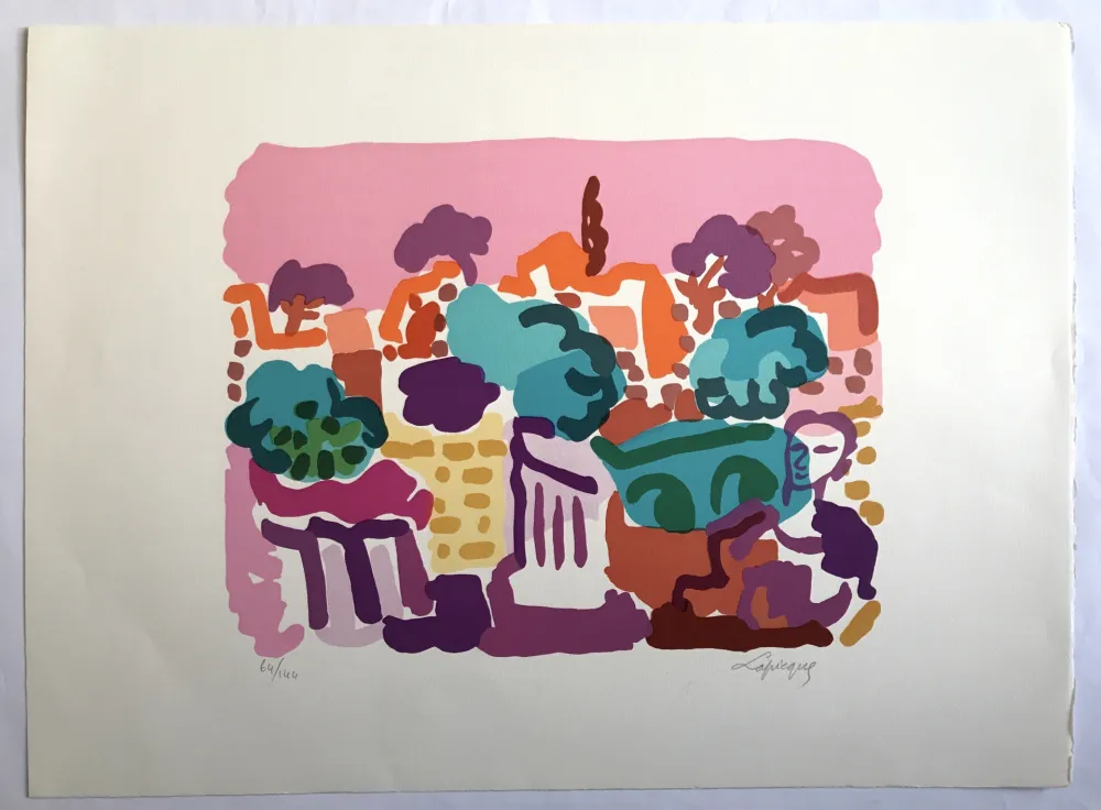 リトグラフ Lapicque - Printemps romain