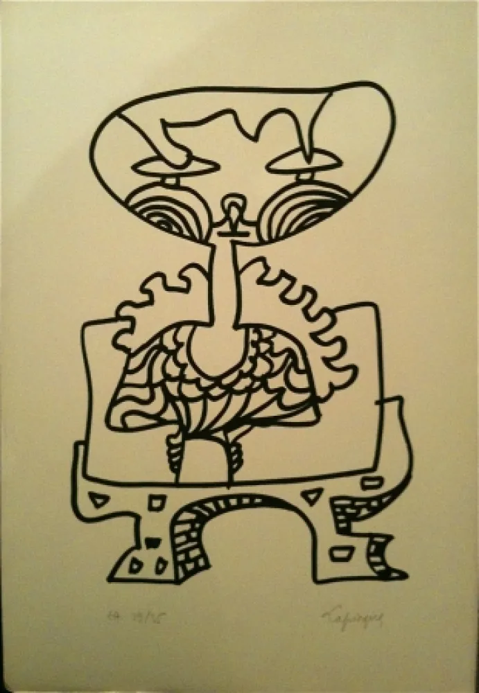 リトグラフ Lapicque - Sans titre